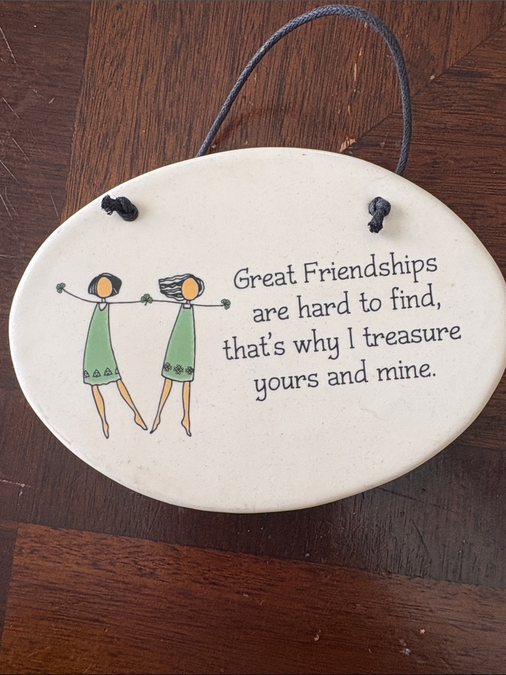 Friendship Wall Plaque - Green and Cream